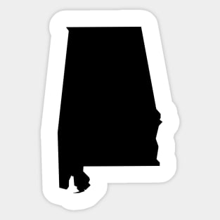 Alabama map in black Sticker